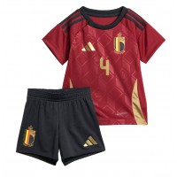Maglie da calcio Belgio Wout Faes #4 Prima Maglia Bambino Europei 2024 Manica Corta (+ Pantaloni corti)